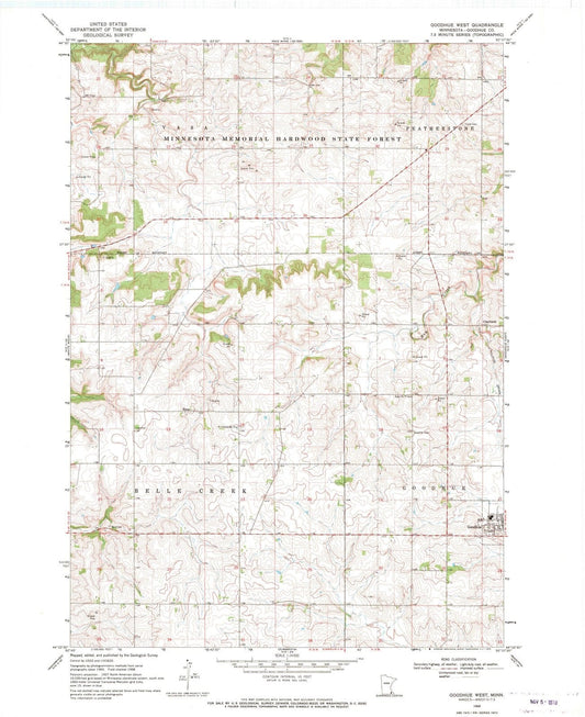 1968 Goodhue West, MN - Minnesota - USGS Topographic Map