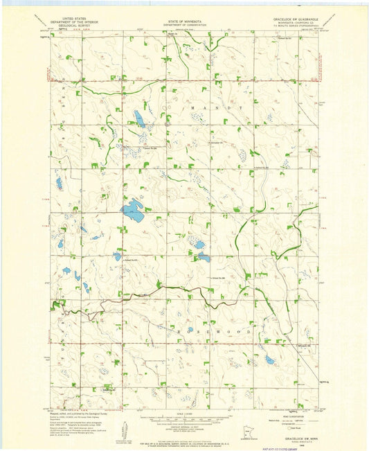 1958 Gracelock, MN - Minnesota - USGS Topographic Map v4