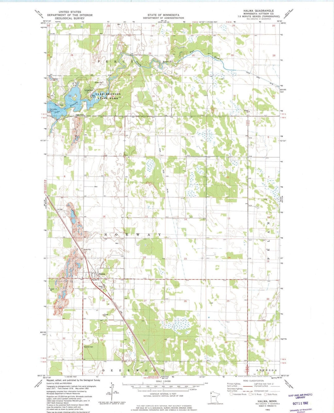 1982 Halma, MN - Minnesota - USGS Topographic Map