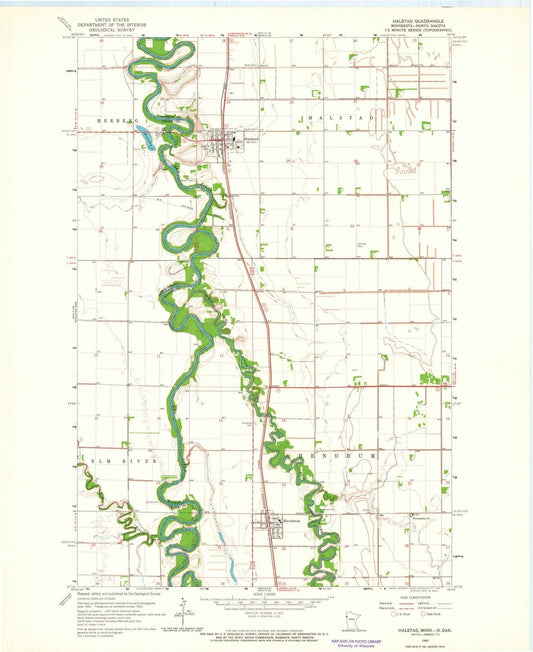 1963 Halstad, MN - Minnesota - USGS Topographic Map