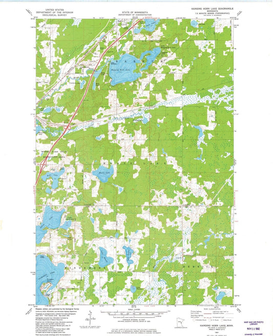 1981 Hanging Horn Lake, MN - Minnesota - USGS Topographic Map