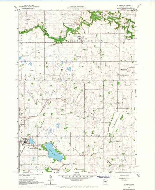 1965 Hanska, MN - Minnesota - USGS Topographic Map