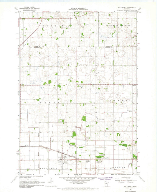 1967 Hollandale, MN - Minnesota - USGS Topographic Map
