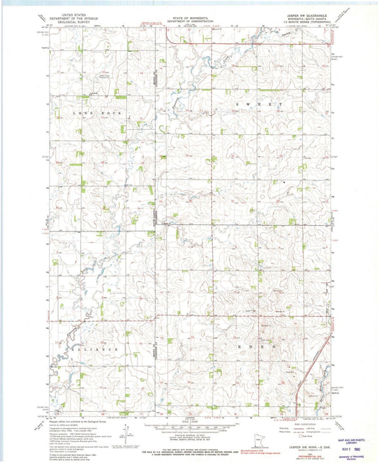 1967 Jasper, MN - Minnesota - USGS Topographic Map