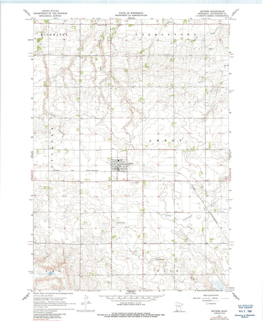 1967 Jeffers, MN - Minnesota - USGS Topographic Map