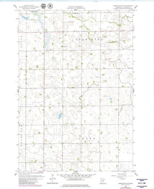 1958 Kerkhoven, MN - Minnesota - USGS Topographic Map v2