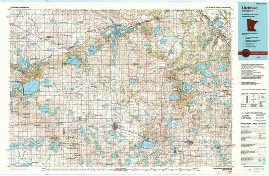 1986 Litchfield, MN - Minnesota - USGS Topographic Map