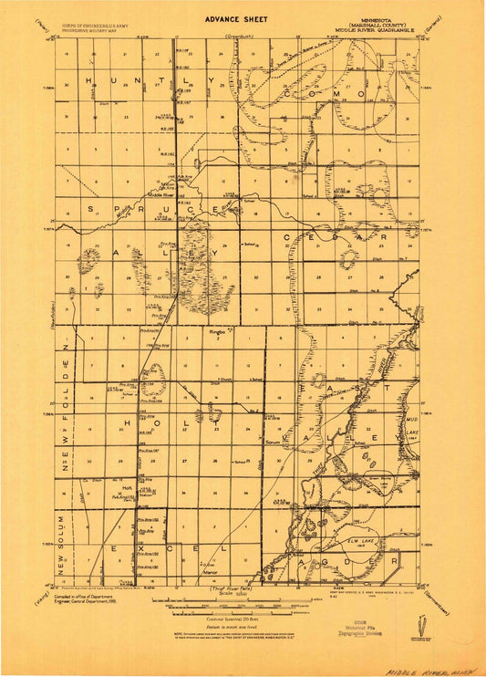 1918 Middle River, MN - Minnesota - USGS Topographic Map