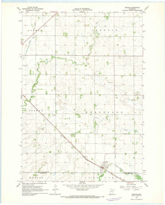 1967 Porter, MN - Minnesota - USGS Topographic Map v2