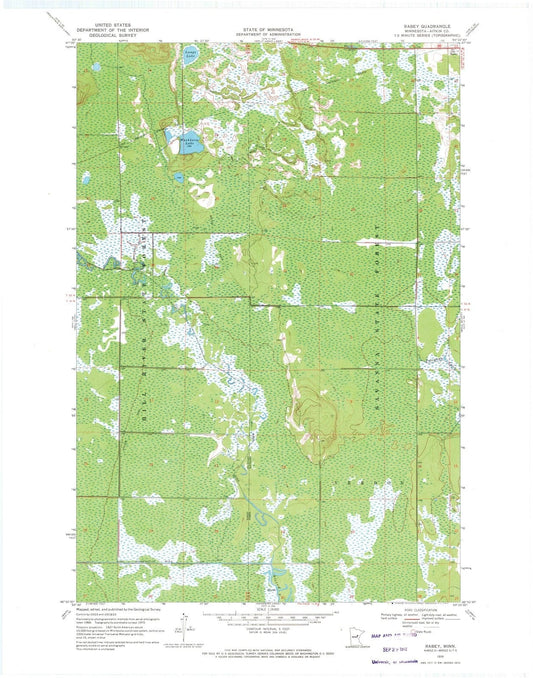 1970 Rabey, MN - Minnesota - USGS Topographic Map