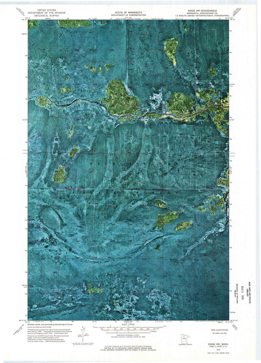 1973 Ridge, MN - Minnesota - USGS Topographic Map v2
