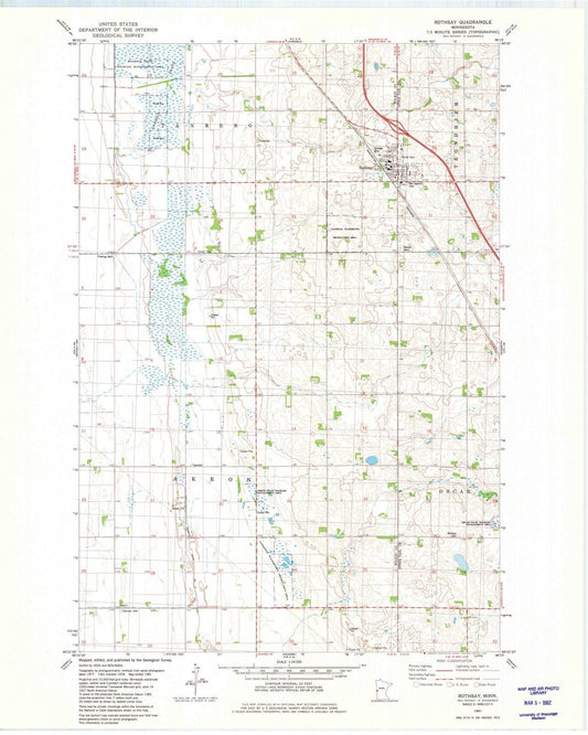 1981 Rothsay, MN - Minnesota - USGS Topographic Map v2