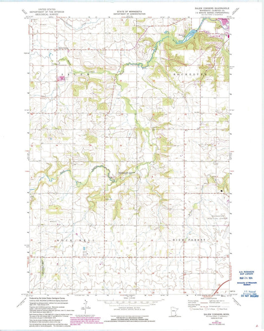 1974 Salem Corners, MN - Minnesota - USGS Topographic Map