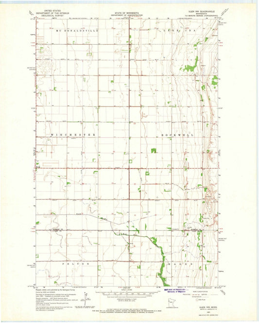 1965 Ulen, MN - Minnesota - USGS Topographic Map