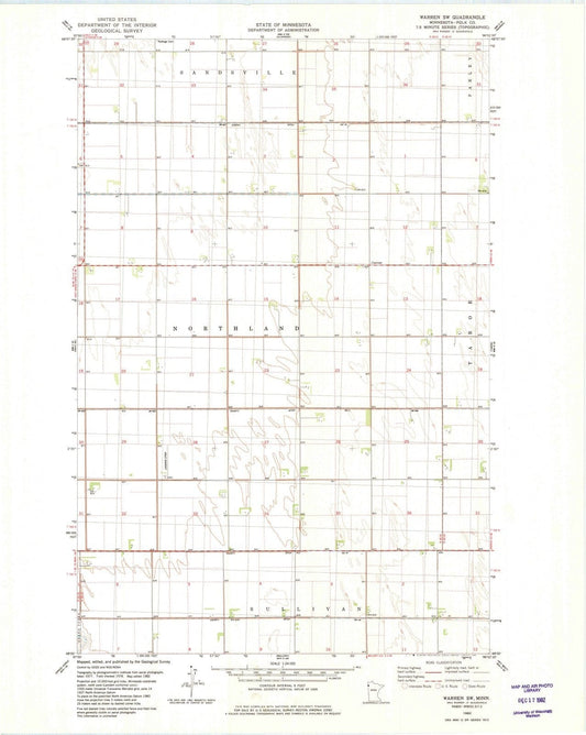 1982 Warren, MN - Minnesota - USGS Topographic Map