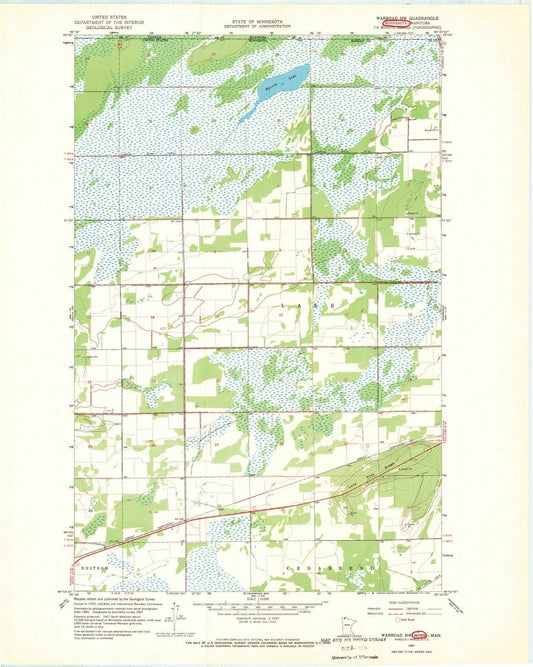 1967 Warroad, MN - Minnesota - USGS Topographic Map