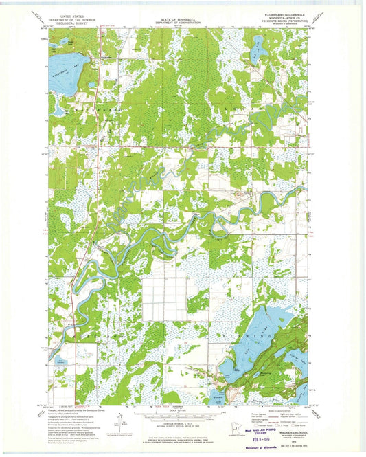 1973 Waukenabo, MN - Minnesota - USGS Topographic Map