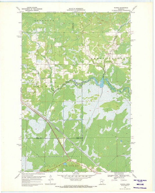1969 Wawina, MN - Minnesota - USGS Topographic Map