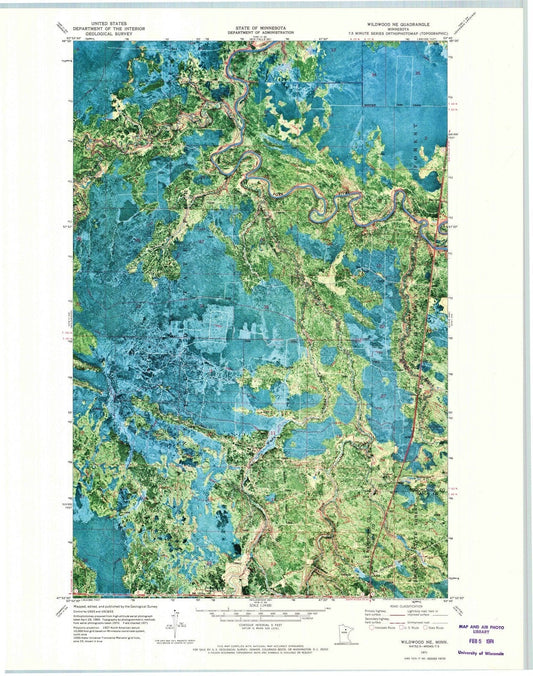 1971 Wildwood, MN - Minnesota - USGS Topographic Map