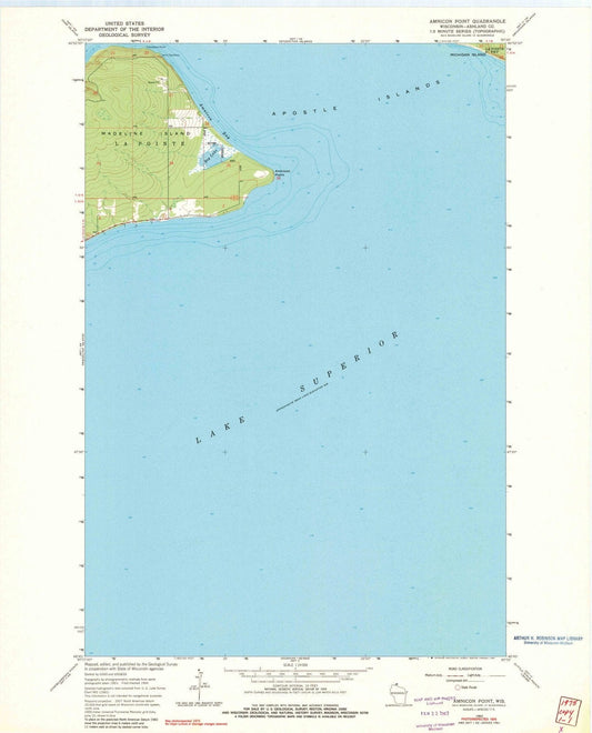 1964 Amnicon Point, WI - Wisconsin - USGS Topographic Map