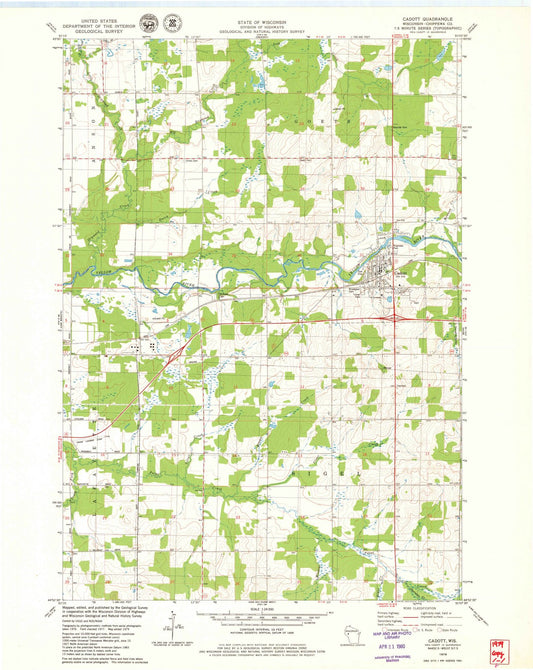 1979 Cadott, WI - Wisconsin - USGS Topographic Map
