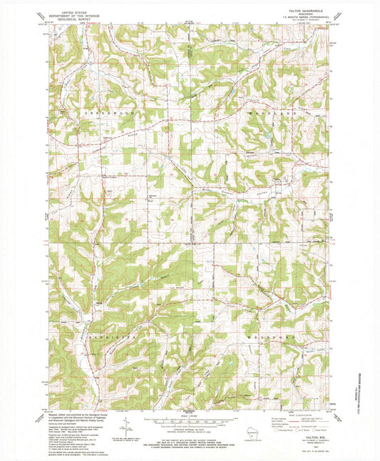 1983 Valton, WI - Wisconsin - USGS Topographic Map