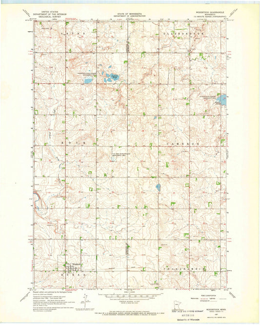 1967 Woodstock, MN - Minnesota - USGS Topographic Map