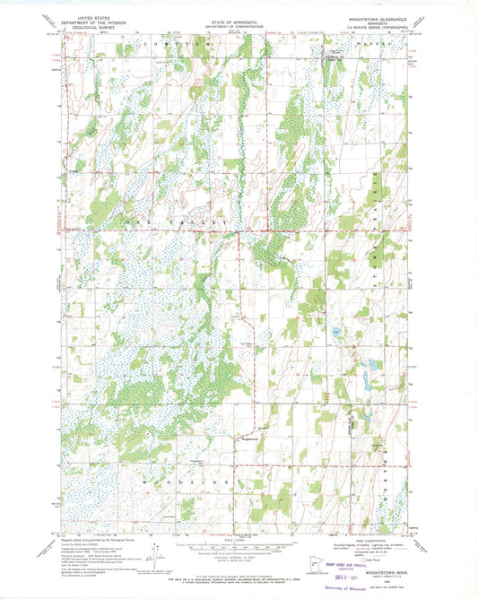 1969 Wrightstown, MN - Minnesota - USGS Topographic Map