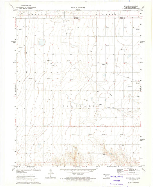 1973 Eva, OK - Oklahoma - USGS Topographic Map