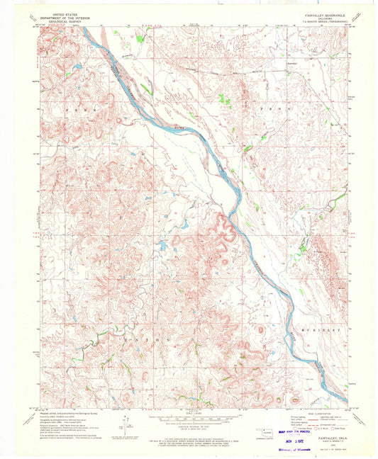 1970 Fairvalley, OK - Oklahoma - USGS Topographic Map v3