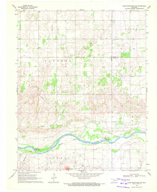 1969 Glass Mountains, OK - Oklahoma - USGS Topographic Map