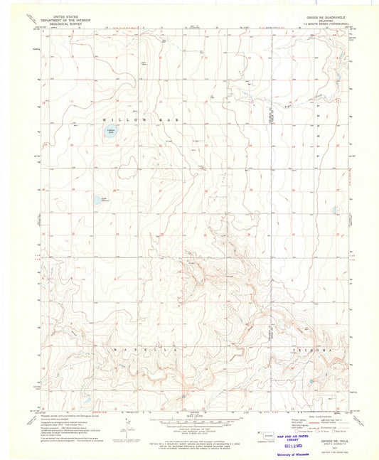 1971 Griggs, OK - Oklahoma - USGS Topographic Map