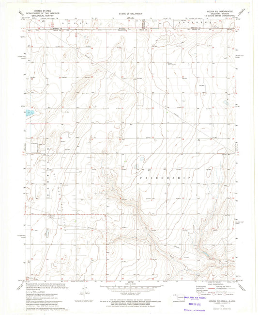 1973 Hough, OK - Oklahoma - USGS Topographic Map