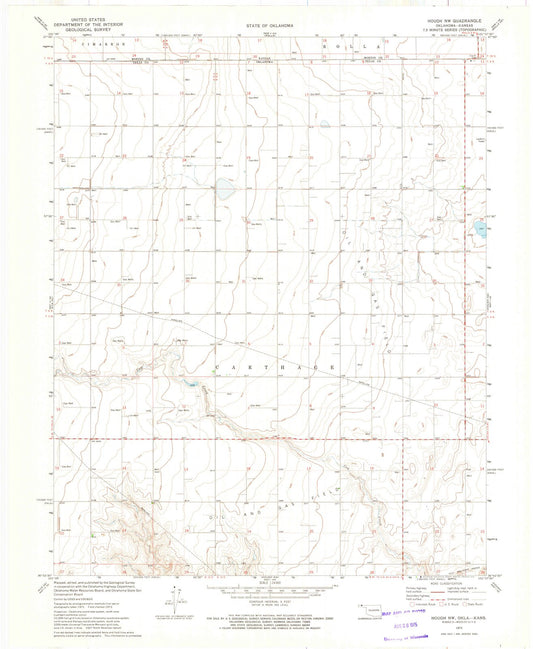 1973 Hough, OK - Oklahoma - USGS Topographic Map v2