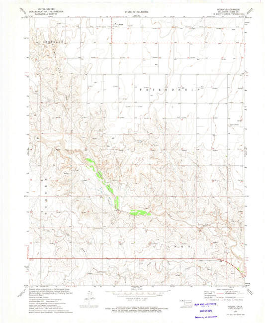1973 Hough, OK - Oklahoma - USGS Topographic Map v4