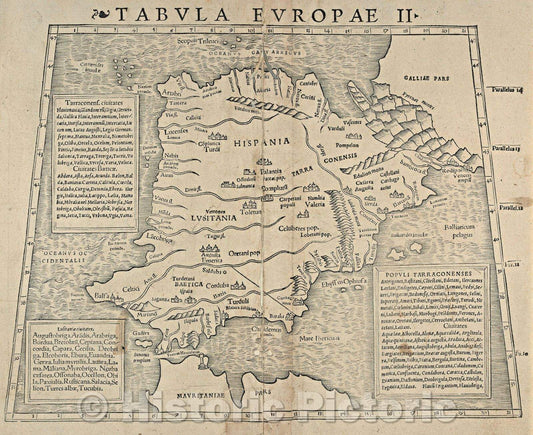 Historic Map : Tabula Europae II., 1540 , Vintage Wall Art