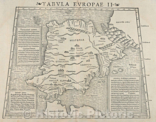 Historic Map : Tabula Europae II, 1545 , Vintage Wall Art