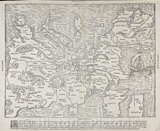 Historic Map : Description particuliere de l'Europe., 1564 , Vintage Wall Art