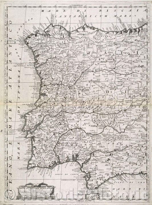 Historic Map : Parte orientale della Spagna Deseritta e Dedicata dal P. Maestro Coronelli Cosmografo e Lettore Publico All'Illustrissimo, et Eccellentissimo, 1691 , Vintage Wall Art