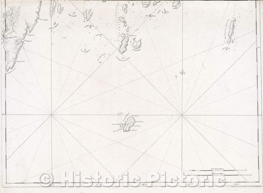 Historic Map : Coast of Maine - From Seal Harbor to Penmaquid Point, 1776 , Vintage Wall Art