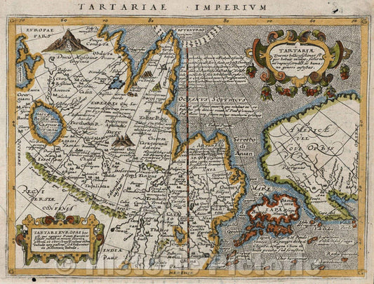 Historic Map : Tartariae Imperium, 1608 , Vintage Wall Art