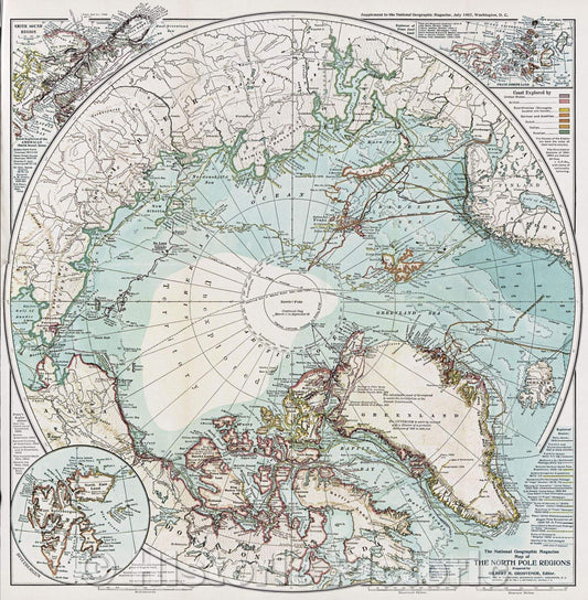 Historic Map : National Geographic Magazine, Vol. XVIII, January 1907 to December 1907, Vintage Wall Art