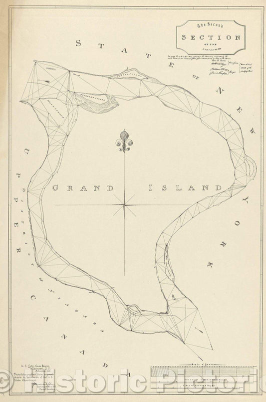 Historic Map : The Second Section of the Survey Map, 1891 , Vintage Wall Art