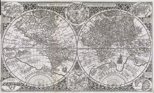 Historic Map : Totius Orbis Cogniti Universalis Descriptio., 1605 , Vintage Wall Art
