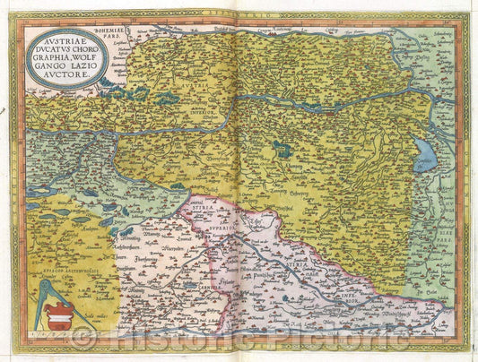 Historic Map : Austriae Ducatus Chorographia, Wolfgango Lazio Auctore.:: Osterreich., 1575 , Vintage Wall Art