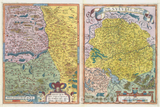 Historic Map : Basiliensis Territorii Descriptio Nova, Auctore Sebastiano Munstero, 1575 , Vintage Wall Art