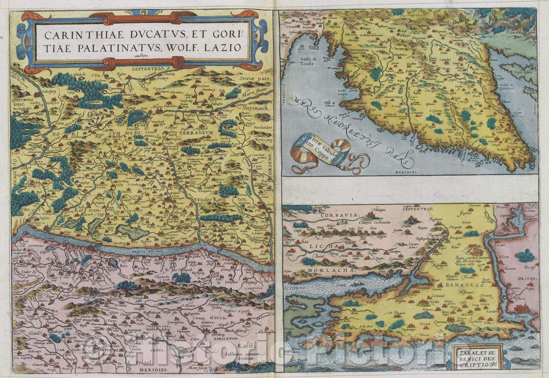Historic Map : Carinthiae Ducatus, et Goritiae Palatinatus, Wolf Lazio auctore., 1575 , Vintage Wall Art