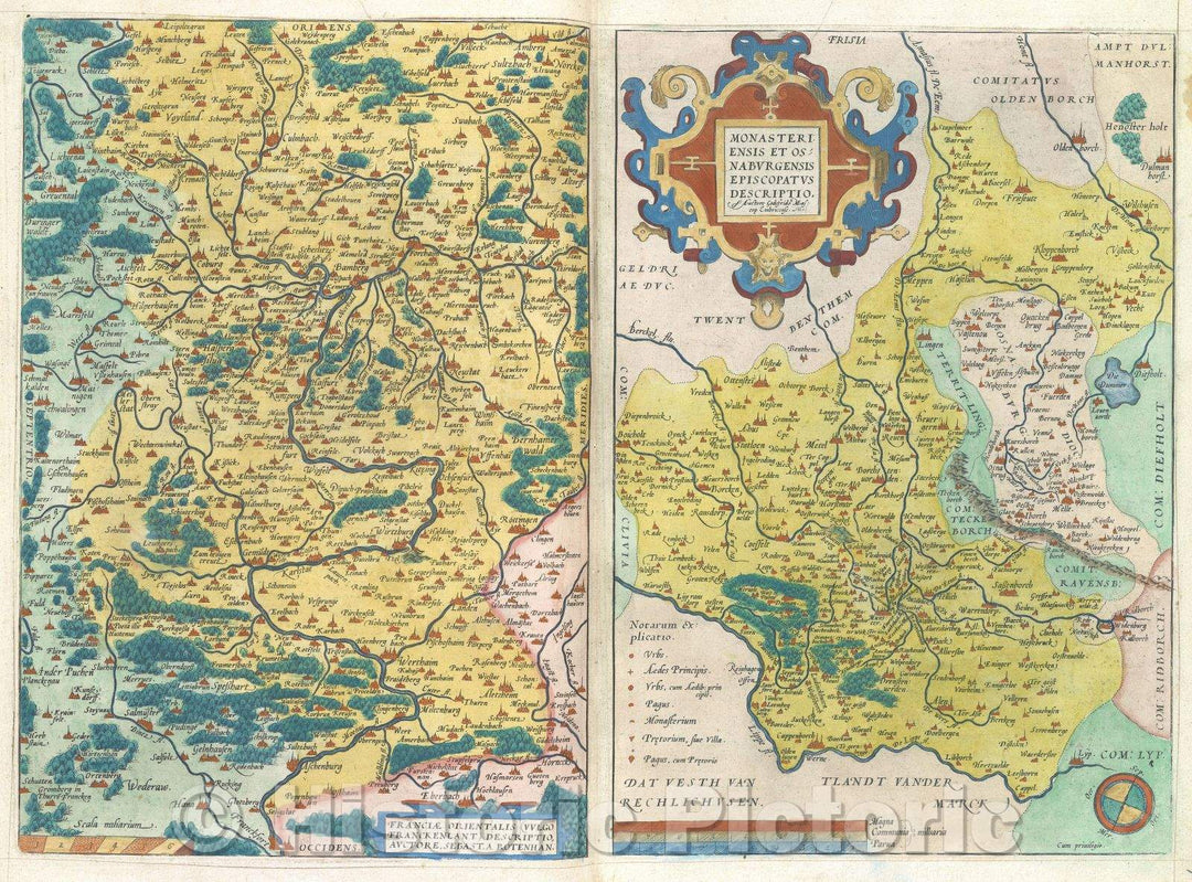 Historic Map : Franciae Orientalis (Vulgo Frankenlant) Descripto, Auctores Sebast.a Rotenhan, 1575 , Vintage Wall Art