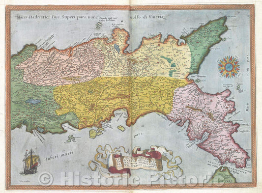 Historic Map : Regni Neapolitani Verissima Secundum Antiquorum et Recentiorum Traditionem Descriptio, Pyrrho Ligorio Auct. :: Regno di Napoli., 1575 , Vintage Wall Art