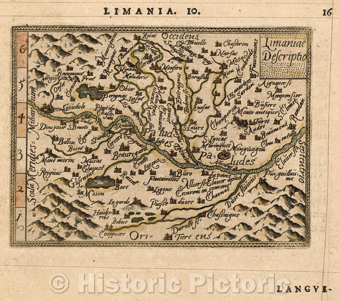 Historic Map : Limaniae Descriptio, 1579 , Vintage Wall Art
